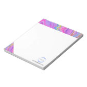 ユニコーンピンクブルーイエロービジネスブランディングメモ帳 ノートパッド (回転)