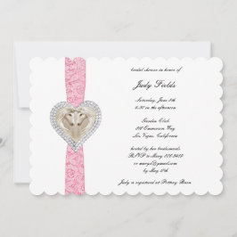 ユニコーンピンクレースブライダルシャワー招待 招待状