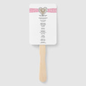 ユニコーンピンクレース結婚式 プログラムファン ハンドファン (裏面)