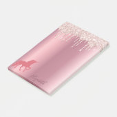 ユニコーンピンクローズ金ゴールドグリッタードリップメタリック名 ポストイット (アングル)