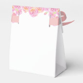 ユニコーンピンク花模様金ゴールドハート誕生日 フェイバーボックス (裏面サイド)