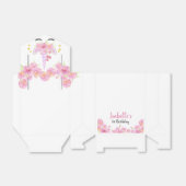 ユニコーンピンク花模様金ゴールドハート誕生日 フェイバーボックス (折り畳みなし)