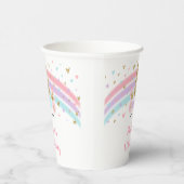 ユニコーンピンク金ゴールドパステルレインボー誕生日 紙コップ (右)