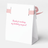 ユニコーンピンク&金ゴールド誕生日 フェイバーボックス (裏面サイド)