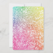 ユニコーンフすごいローリーカガーリーウト誕生日招待状 招待状 (裏面)