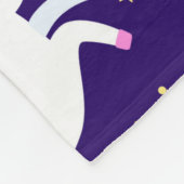 ユニコーンファンクラブパターンかわいい フリースブランケット (角)