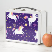 ユニコーンファンクラブパターンかわいい メタルランチボックス (インサイチュ)