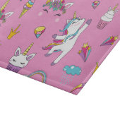 ユニコーンファンクラブパターンピンク カッティングボード (角)