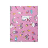 ユニコーンファンクラブパターンピンク ノートパッド (回転)