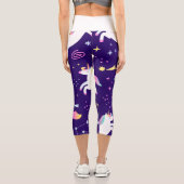 ユニコーンファンクラブパターン カプリレギンス (裏面)