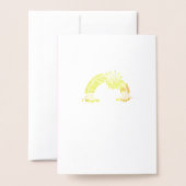 ユニコーンファンシースペシャルガール誕生日金ゴールド 箔カード (裏面封筒付き)