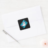 ユニコーンファンタジーかわいい動物おもしろい虹のプレゼント スクエアシール (封筒)