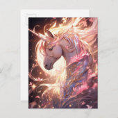 ユニコーンファンタジーアート ポストカード (正面/裏面)