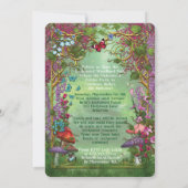 ユニコーンファンタジーウッドランド誕生日パーティー 招待状 (裏面)