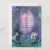 ユニコーンファンタジーウッドランド誕生日パーティー 招待状 (裏面)