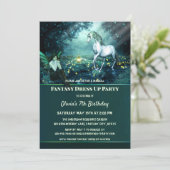 ユニコーンファンタジードレスアップバースデーパーティーの招待 招待状 (スタンド正面)