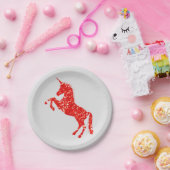 ユニコーンファンタジー女子の誕生日パーティー ペーパープレート (パーティー)