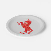 ユニコーンファンタジー女子の誕生日パーティー ペーパープレート (アングル)