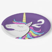 ユニコーンファンタジー誕生日時代 ペーパープレート (アングル)