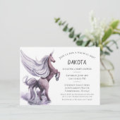 ユニコーンファンタジー |魔法の紫の水色シャワー 招待状 (スタンド正面)