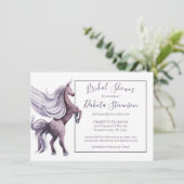 ユニコーンファンタジー |魔法の紫の水色シャワー 招待状 (スタンド正面)
