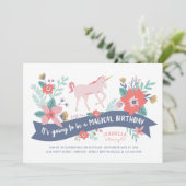 ユニコーンフィールズバースデーパーティー招待状 招待状 (スタンド正面)