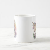 ユニコーンフェアリープリンセスレインボーカラーパーソナライズ コーヒーマグカップ (中央)