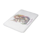 ユニコーンフェアリープリンセスレインボーカラーパーソナライズ バスマット (アングル)