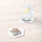 ユニコーンフェアリープリンセスレインボーカラーパーソナライズ ペーパーコースター (インサイチュ)