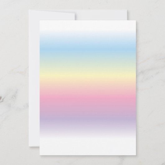 ユニコーンフェアリーマーメイド誕生日マジカル招待状 招待状 (裏面)