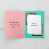 ユニコーンフェイクの色の木の写真を追加16歳の誕生日 カード (内部)