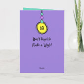 ユニコーンフェイクの色の木の写真を追加18歳の誕生日 カード (裏面)