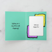 ユニコーンフェイクの色の木の写真を追加18歳の誕生日 カード (内部)