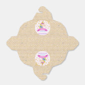 ユニコーンフェイク金ゴールドグリッターシェブロン |誕生日パーティー フェイバーボックス (折り畳みなし)