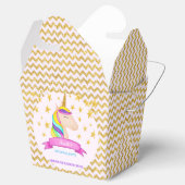 ユニコーンフェイク金ゴールドグリッターシェブロン |誕生日パーティー フェイバーボックス (オープン)