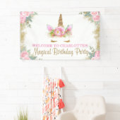 ユニコーンフェイスユニコーンバースデーパーティーバナー 横断幕 (インサイチュ)