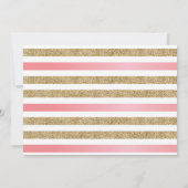 ユニコーンフォトバースデーパーティーANYエイジ金ゴールド招待状 招待状 (裏面)