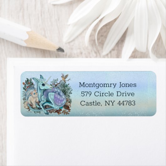 ユニコーンフォールコージーケドルズホリデー ラベル (インサイチュ)