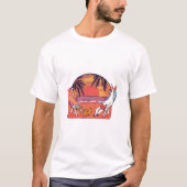 ユニコーンフラミンゴビーチ Tシャツ (正面)
