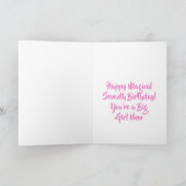 ユニコーンフラミンゴマジカルレインボーガール7誕生日 カード (内部)