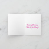 ユニコーンフラミンゴ魔法のレインボーガール4th誕生日 カード (内部)