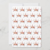 ユニコーンフラワークラウン絵画ズ誕生日招待状 招待状 (裏面)