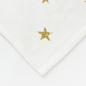 ユニコーンフラワーズ金ゴールドパーソナライズされたグリッターガーリー フリースブランケット (角)