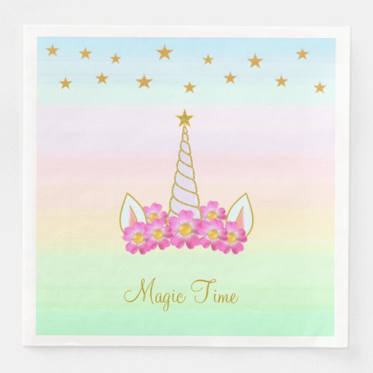 ユニコーンフラワーズ&スターズオンパステルカラー (正面)