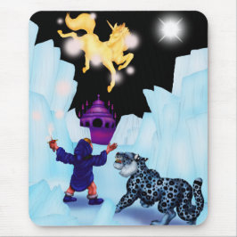 ユニコーンフリーダムディバイナルボーイスノーレオパードファンタジーアン マウスパッド