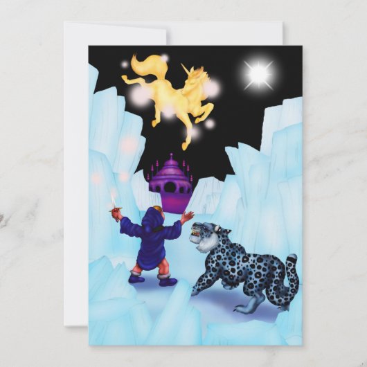 ユニコーンフリーダムディバイナルボーイスノーレオパードファンタジー 案内状 (正面)