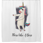 ユニコーンフロスダンス シャワーカーテン (正面)