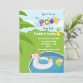 ユニコーンフローティプールバースデーパーティー 招待状 (スタンド正面)