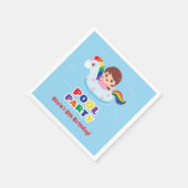 ユニコーンフロートの少女子供の誕生日パーティー用品 スタンダードカクテルナプキン (角)