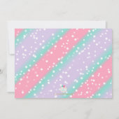 ユニコーンフローラマジカル1回目の誕生日 招待状 (裏面)